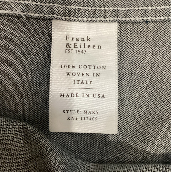 Frank & Eileen Mary Raw Rinse Denim Famous Denim Shirtdress Long Sleeve Small - Picture 14 of 15